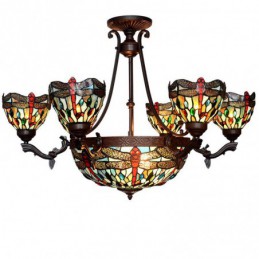 Chandelier Tiffany Stained...