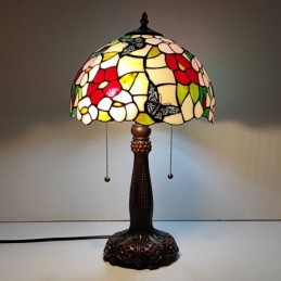 Tiffany Lamp Red Stained...